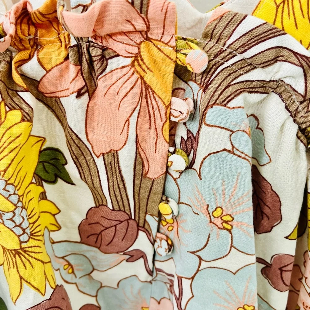 Sezane Floral Sleeveless Retro Dress - Picture 5 of 6